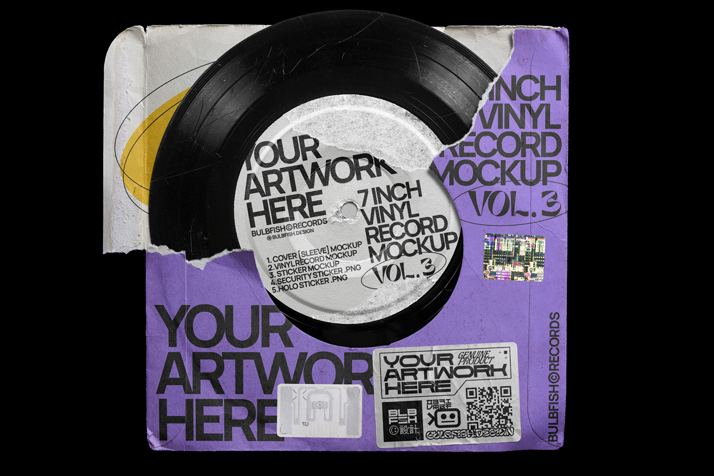 Album cover download label design mockups psd resources sticker typography   vinyl