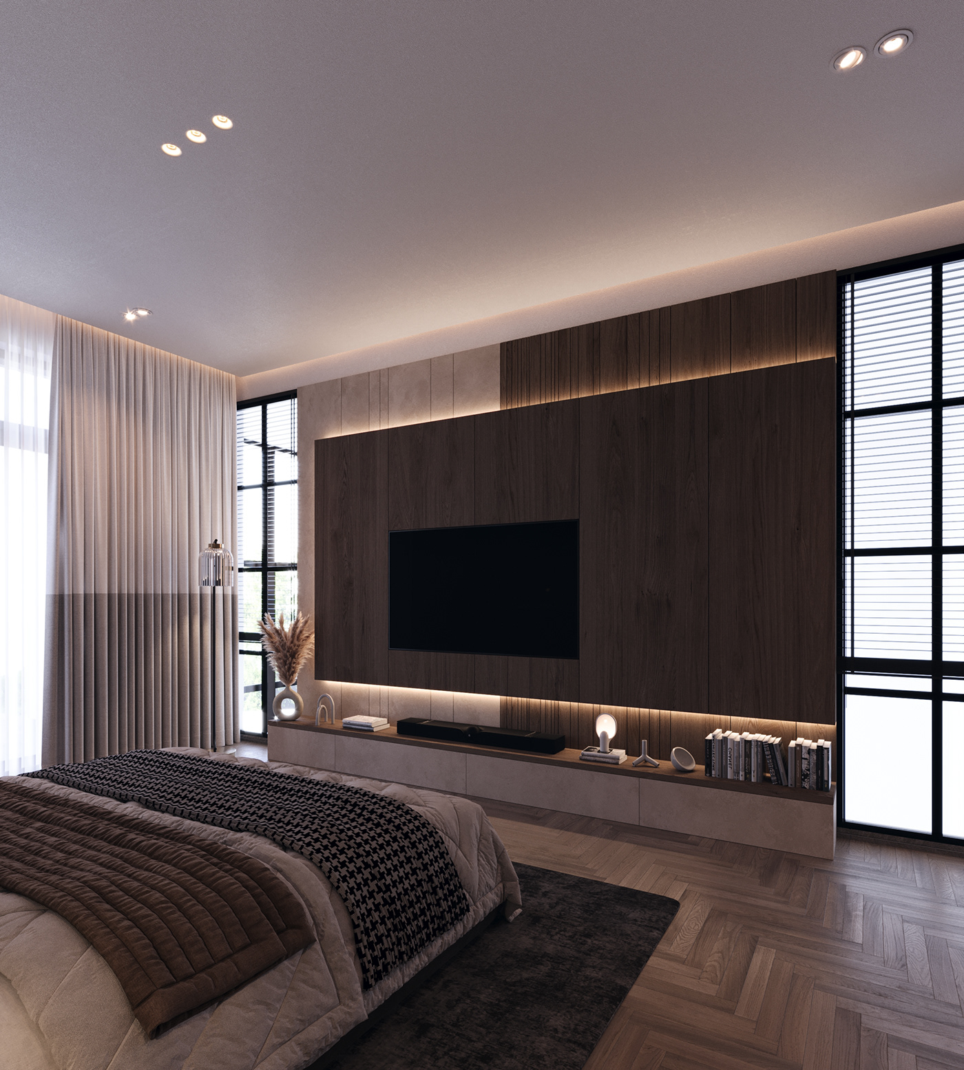 indoor Render 3ds max corona bedroom modern visualization design bedroomdesign