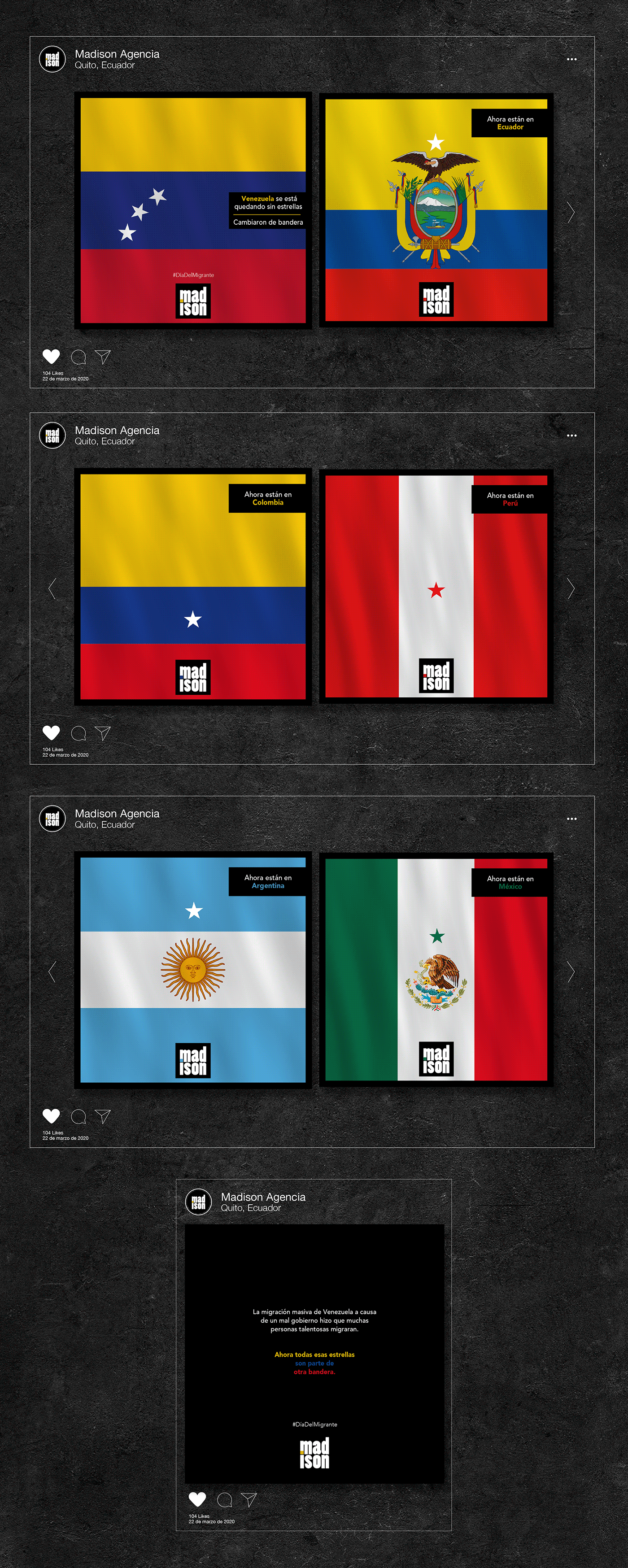 creatividad design digital diseño Ecuador idea migrantes   redacción Socialmedia venezuela