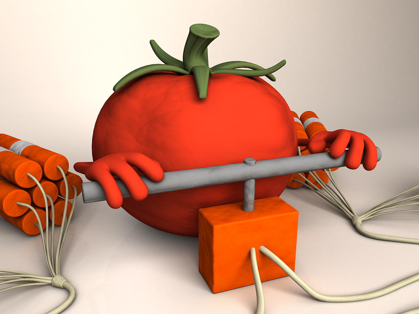 3D Character toons tomate toy design cartoon personagem tomatoes Fun