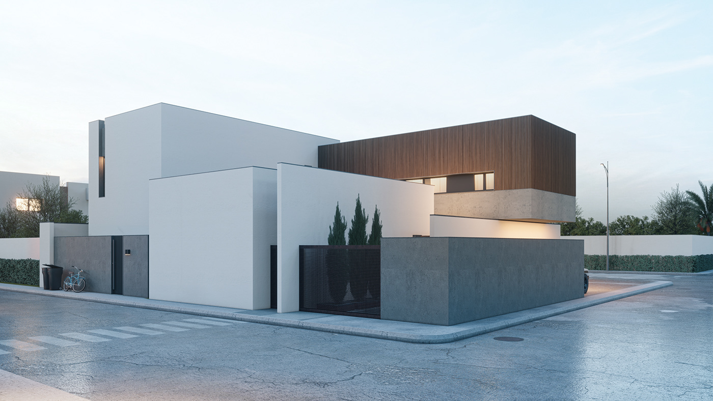 house architecture exterior visualization Render modern Villa 3D archviz HOUSE DESIGN