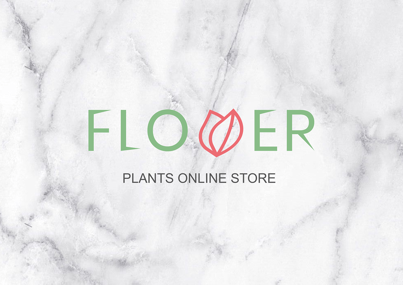 app branding  Ecommerce flower logo online Plant UI ux