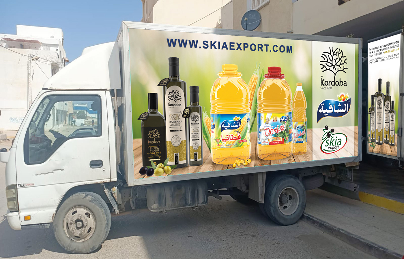 oil poster 3d modeling Truck think create Sfax tunisia graphic Advertising  oliveoil