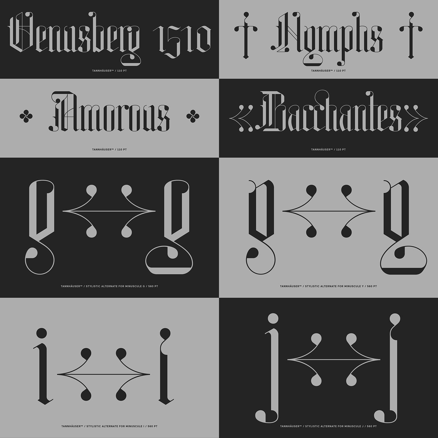Blackletter font fonts glyphs textura type type design Typographie