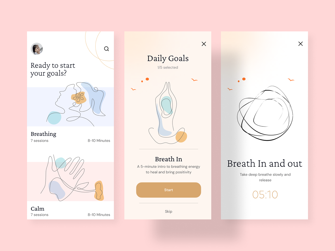 meditation Meditation App Wellness wellness app app designer UI designer app developer fitness app mental health Mental Health App