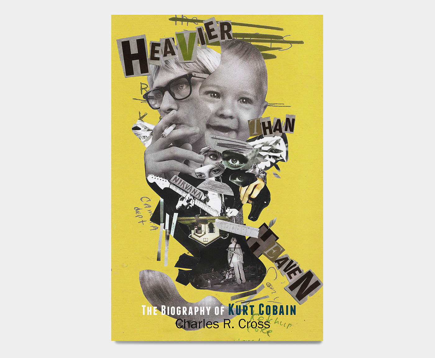 Alternative book cover concepts for Kurt Cobain's biography 'Heavier Than Heaven', by Shann Larsson 