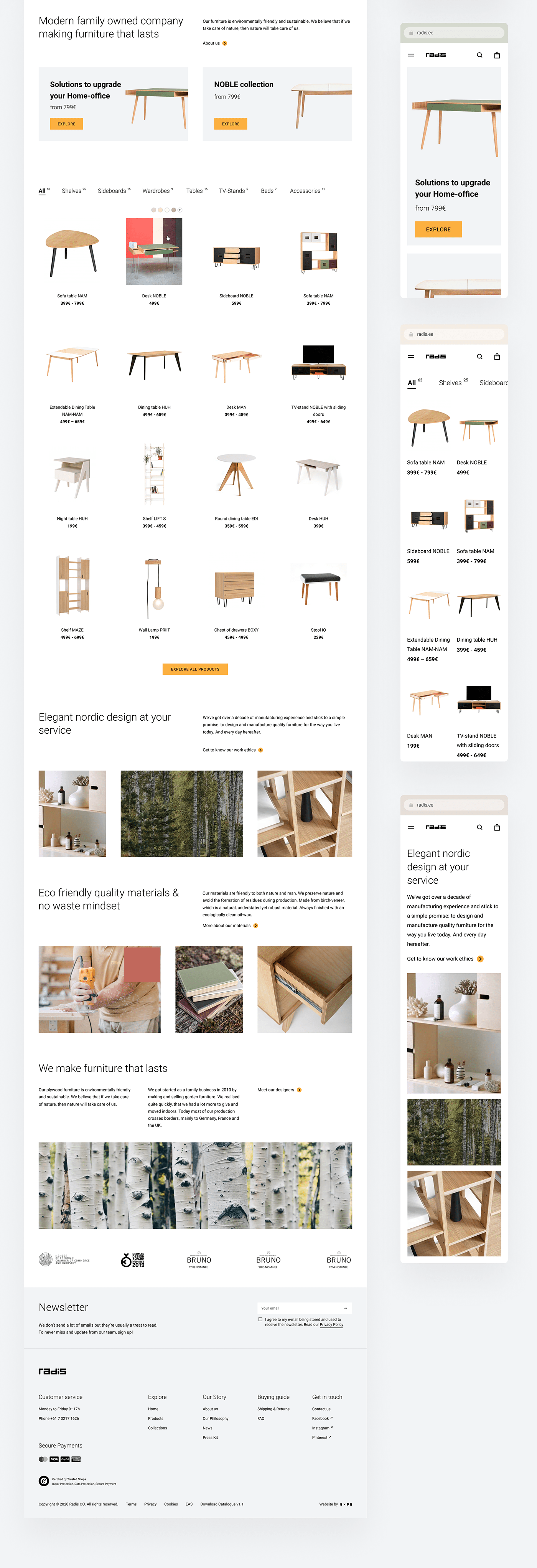 art direction  Ecommerce furniture modern store UX UI DESign Web Design  web shop