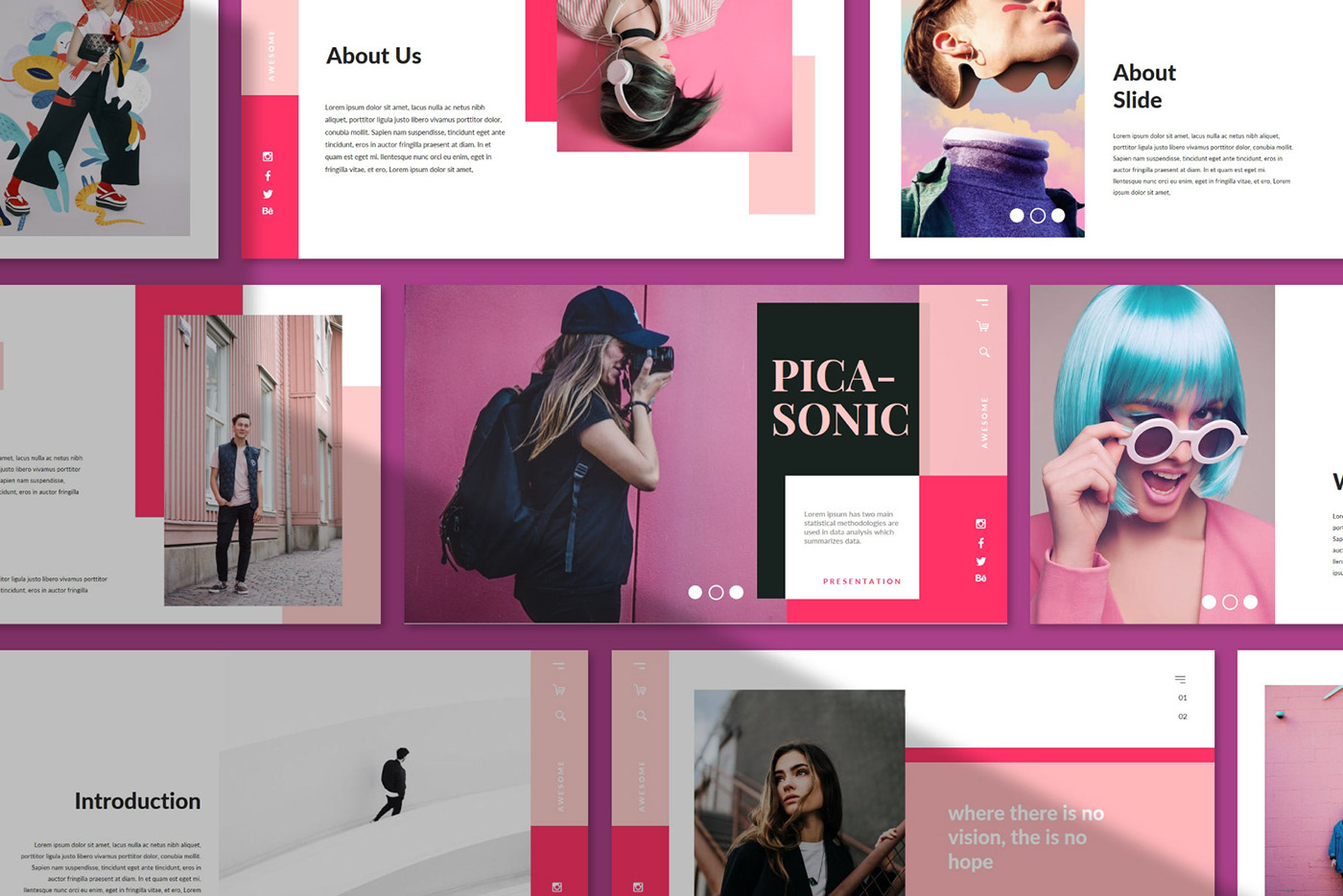 agancy agency business creative infographic marketing   minimal pastel phography portfolio