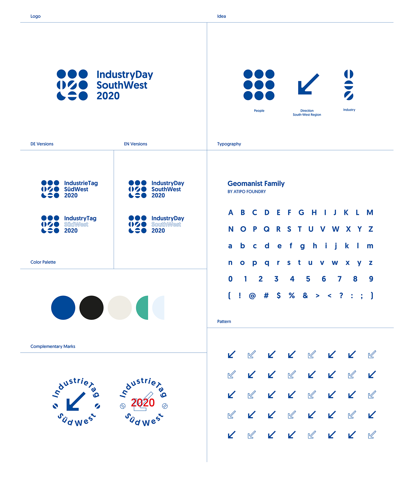 branding  blue conference Event geometric identity industry logo minimal poster