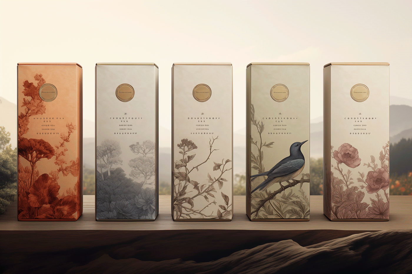 Packaging brand identity premium luxury tea
