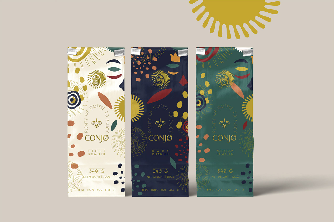 Packaging Coffee branding  luxury afro Ethnic cafe pattern design roots
