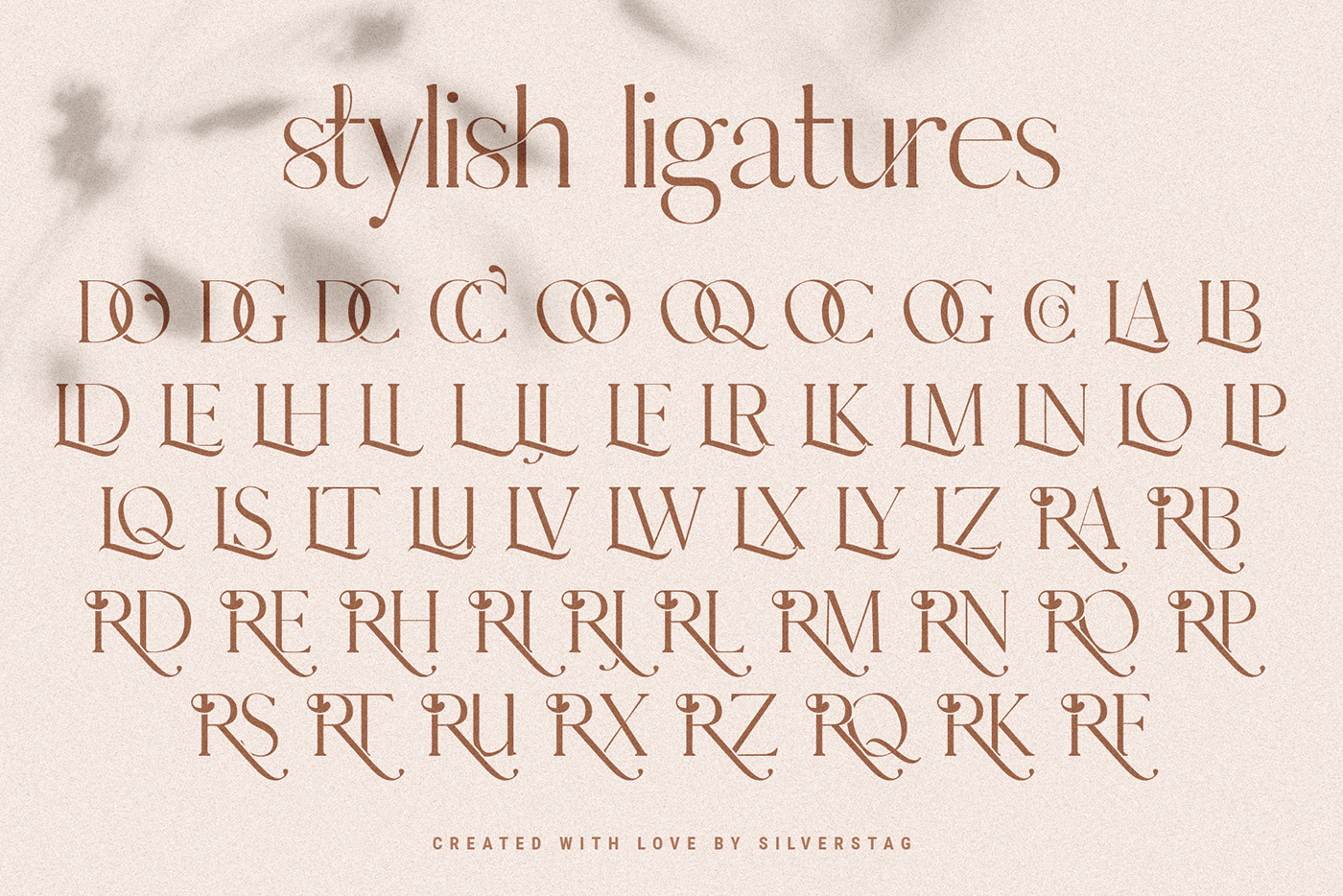 alternates creative elegant fashionable font ligature ligature font modern serif Serif Font