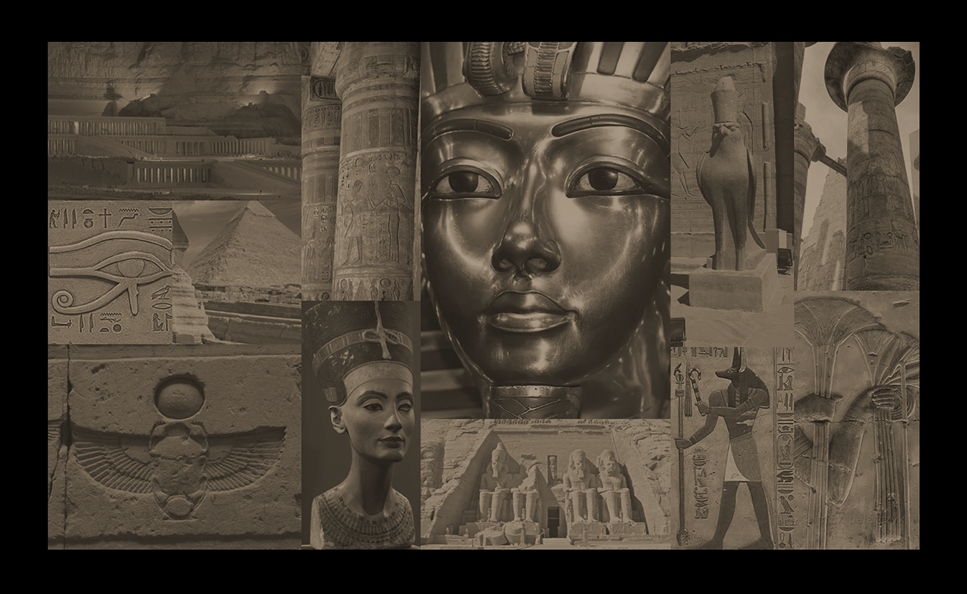 lineart Packaging Pharaohs identity ancientegypt egypt flatlineart ILLUSTRATION  vectorart Illustrator