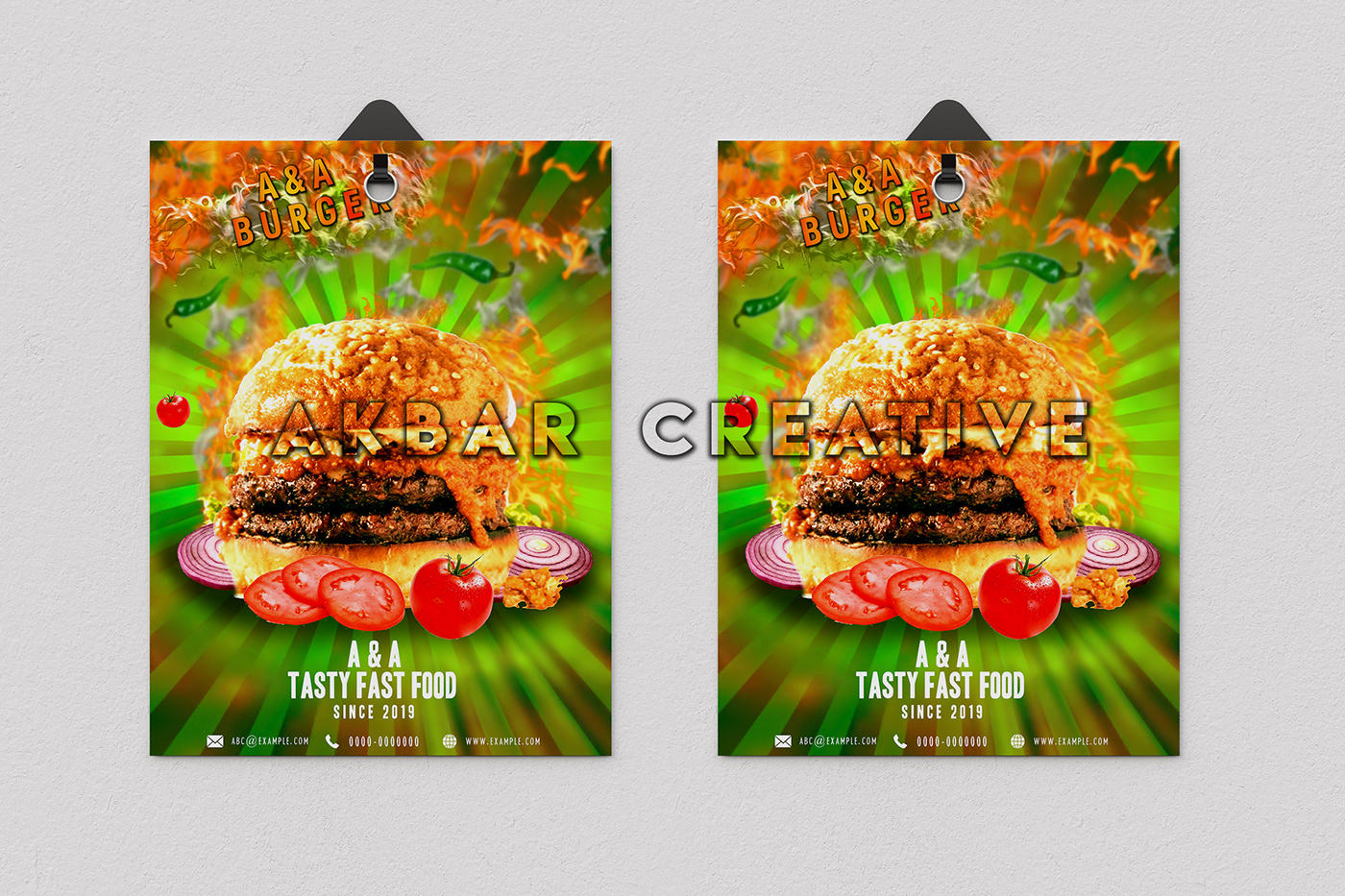 Fast food Mockup flyer poster movie poster creative Graphics designer photoshop banner cover social media facebook