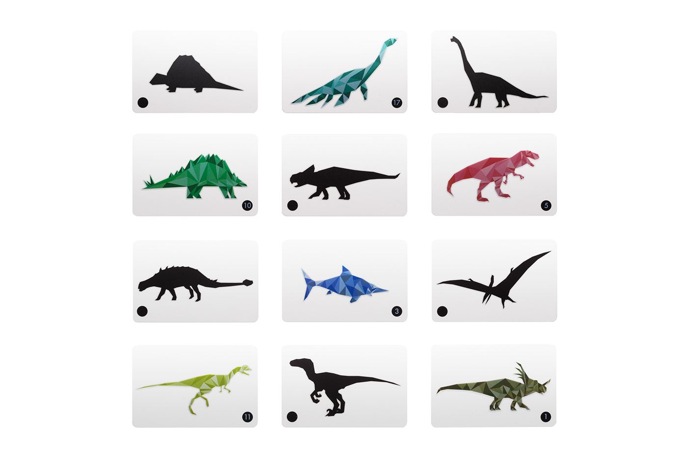 Dino Quiz cards card Dinosaur dalnegro Italy bax motion lowpoly animal minimal augmented reality AR