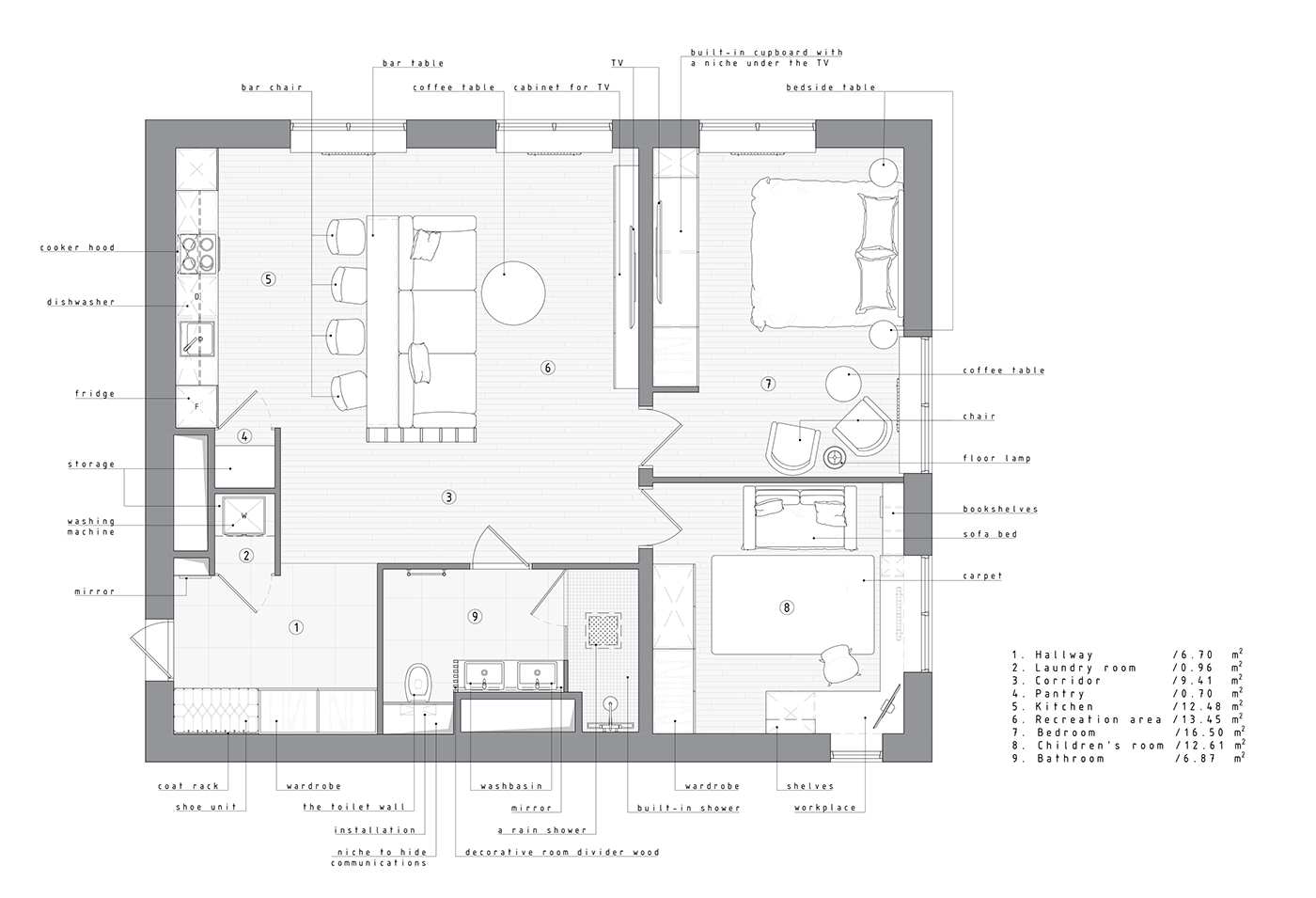minimal design Interior visualization 3D MAX architecture modern Minimalism neoclassicism
