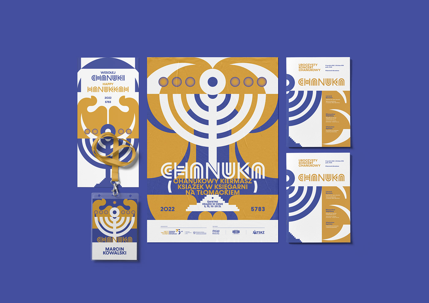 celebration chanuka Event hanukkah historical jewish Jewish History print typography   visual identity