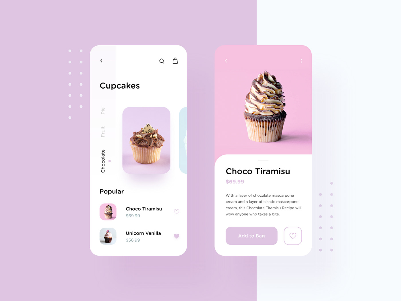 minimal pastel cake delivery ui ux design Web mobile Experience cute