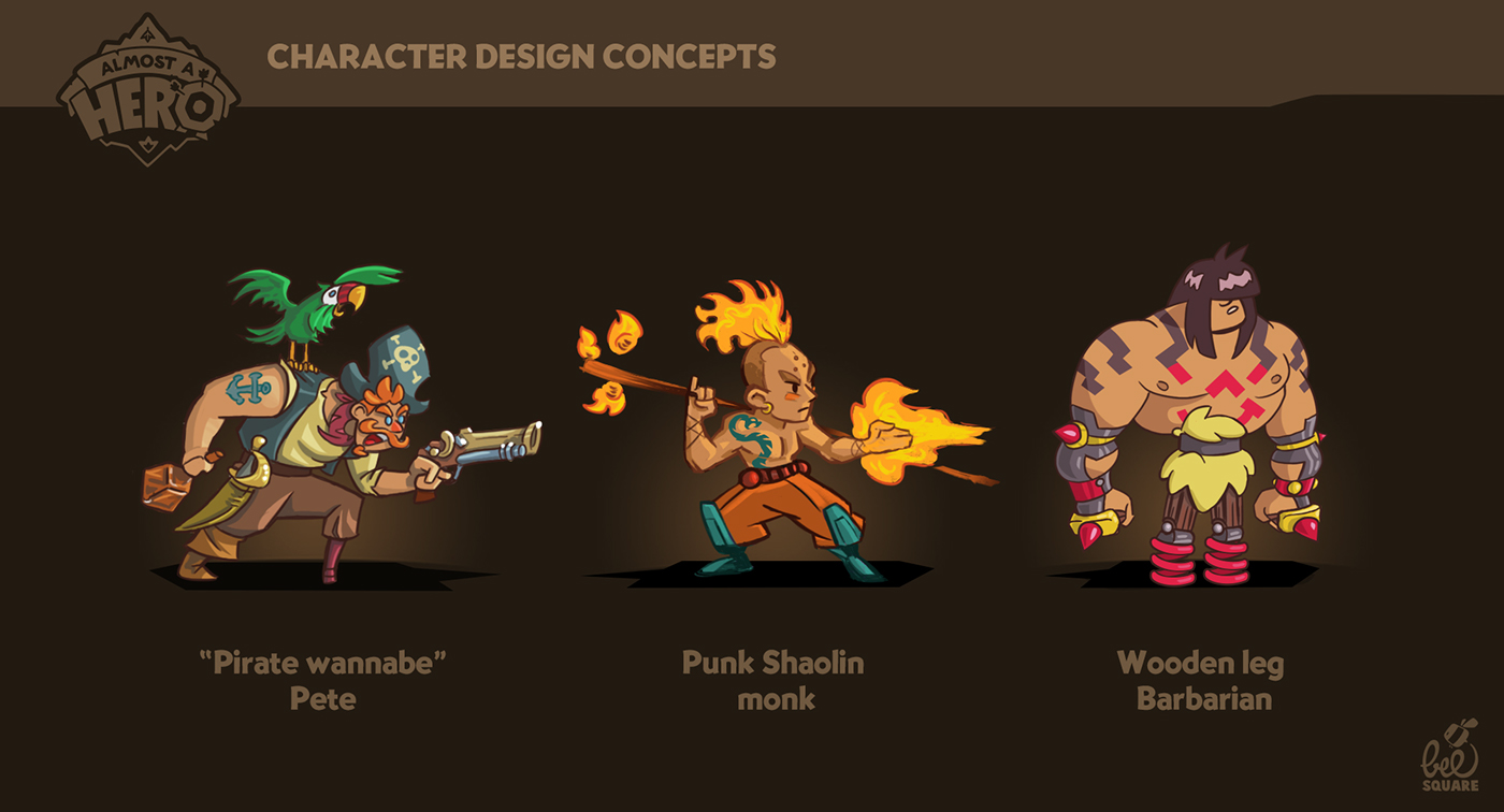 game mobile UI ux characterdesign design ILLUSTRATION  idle Hero