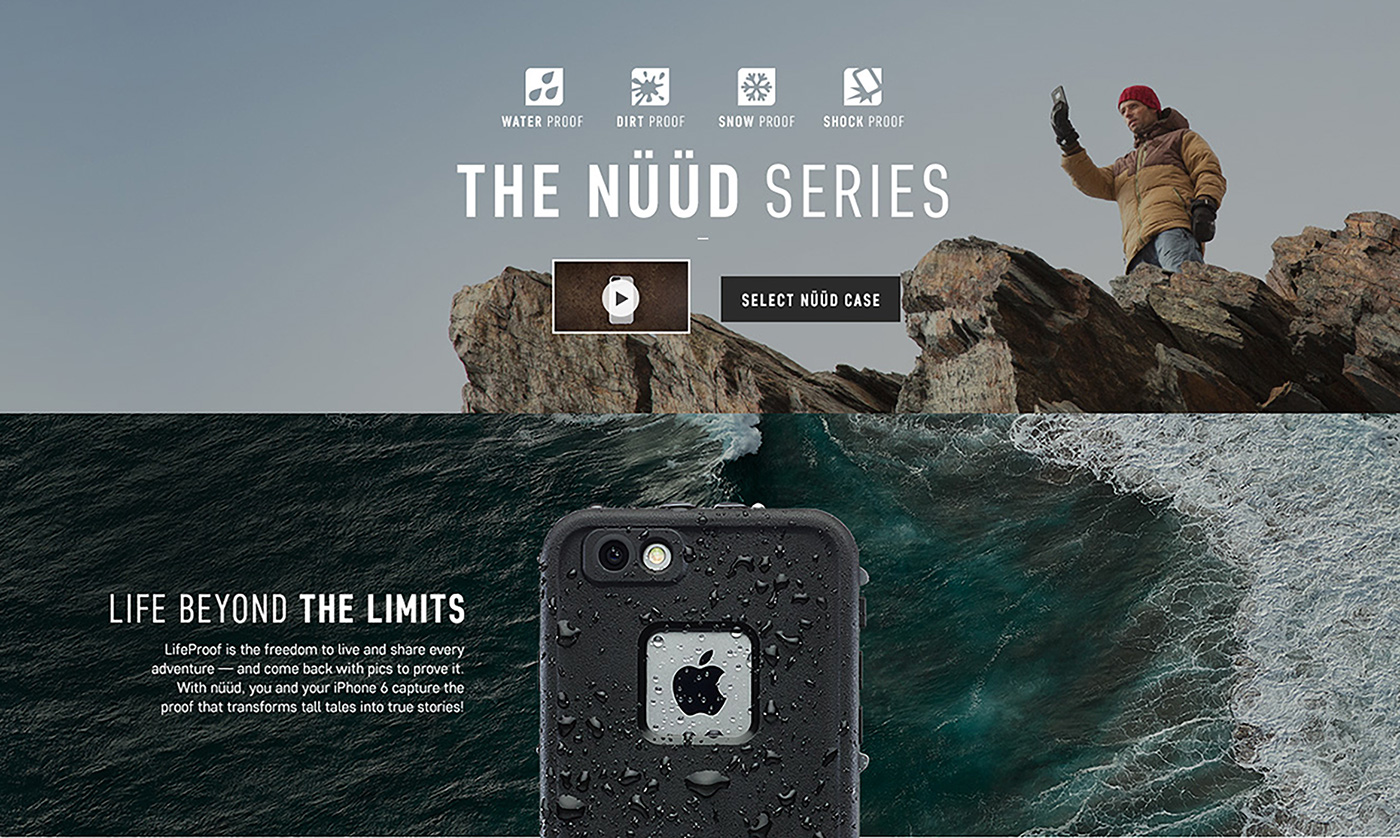 Ecommerce action sports surfing Responsive Design mobile design ux UI Photography  grid typography  