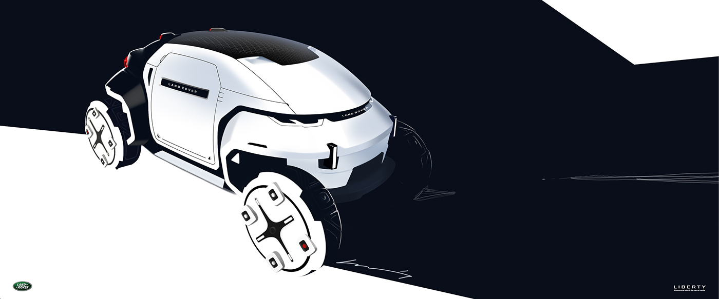 industrial design  car design concept design Land Rover concept car car automobile rendering sketch automotive  