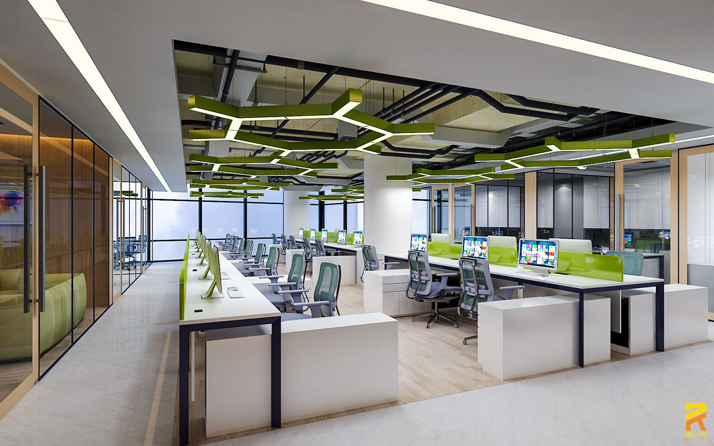 Office Interior Render interior design  visualization 3ds max archviz CGI architecture design
