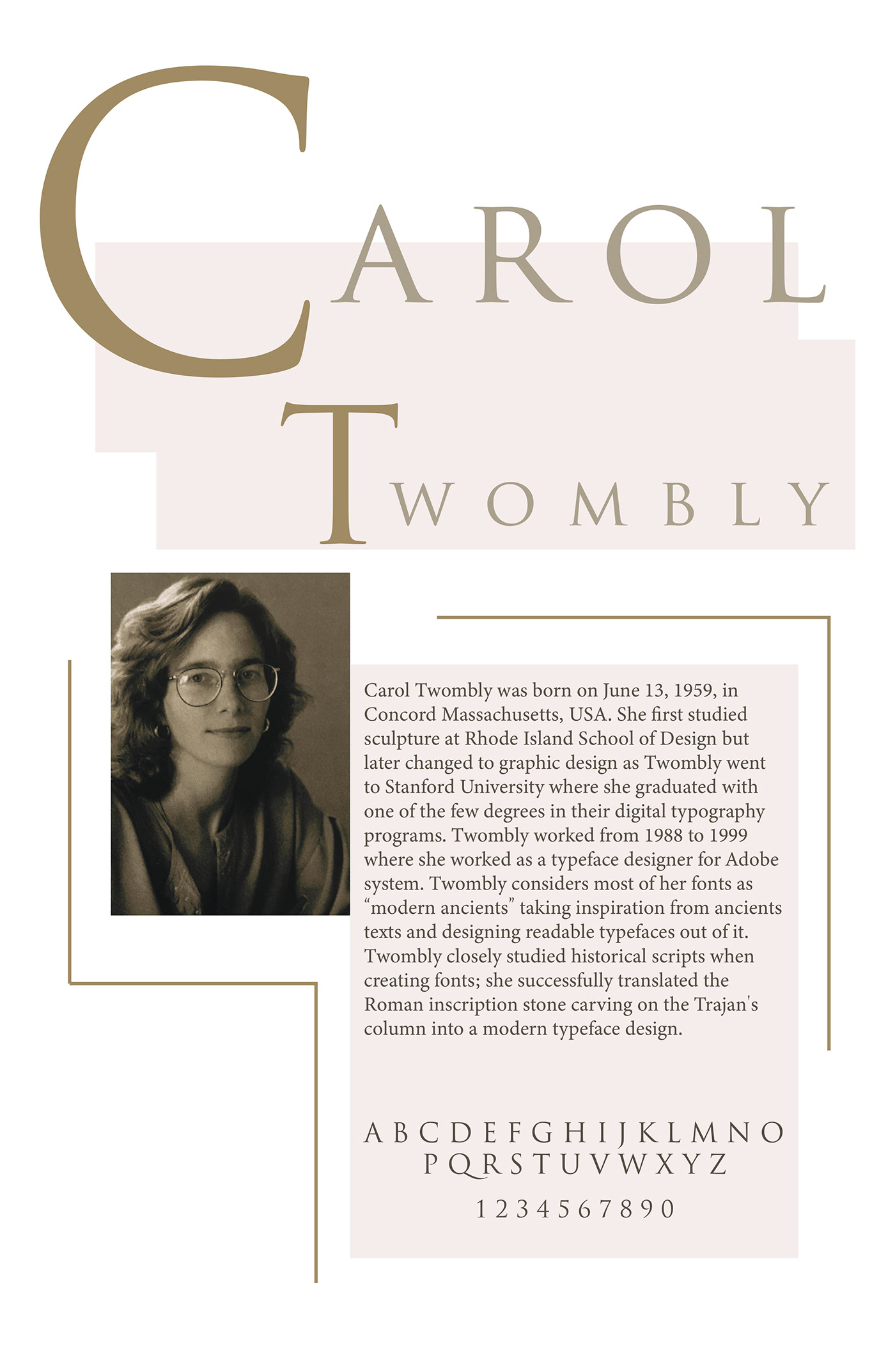 Carol Twombly biography font history trajan trajan pro design