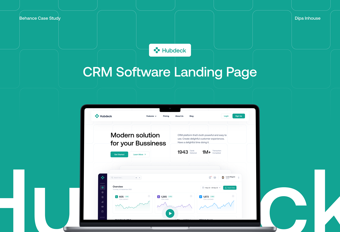 analytics component CRM customer integration Dipa inhouse landingpage marketing   Onboarding Website