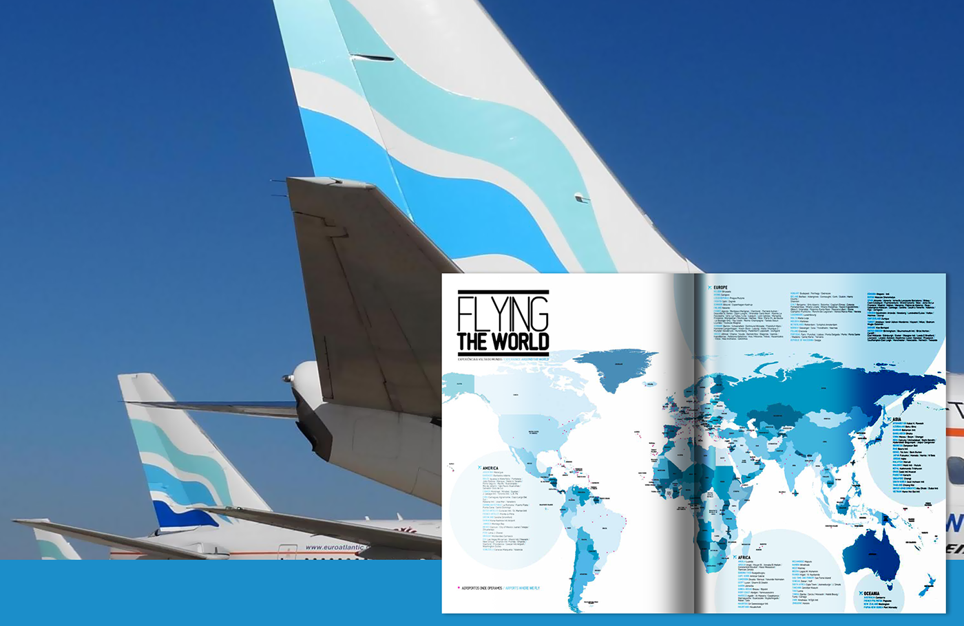 BionVision revista de bordo magazine editorial euroatlantic airways paginação companhia aérea Aviação print design  in-flight magazine