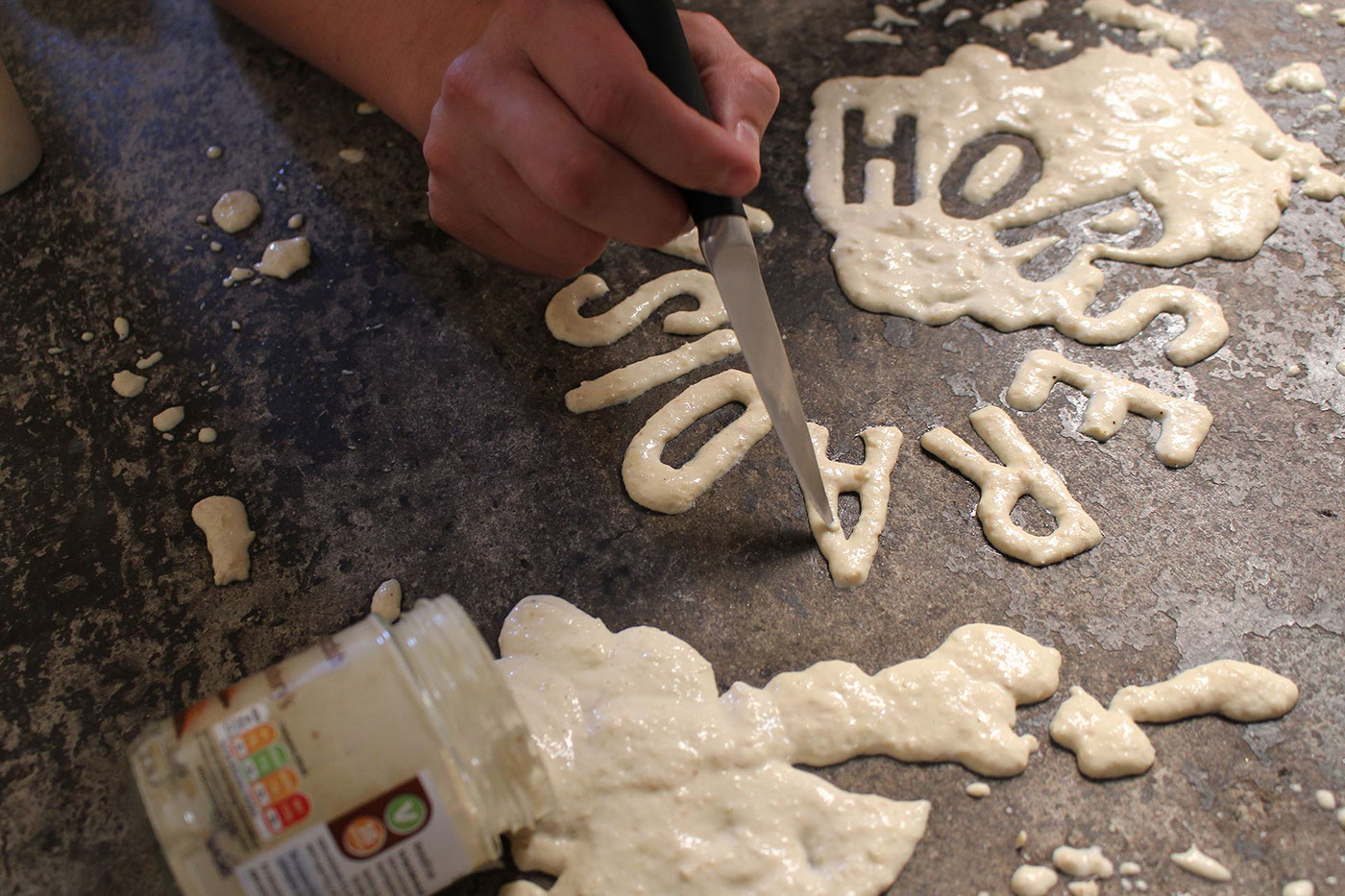 Coffee honey Chorizo anchovies chocolate horseradish foodtype Food  lettering type Sainsbury's campaign craft