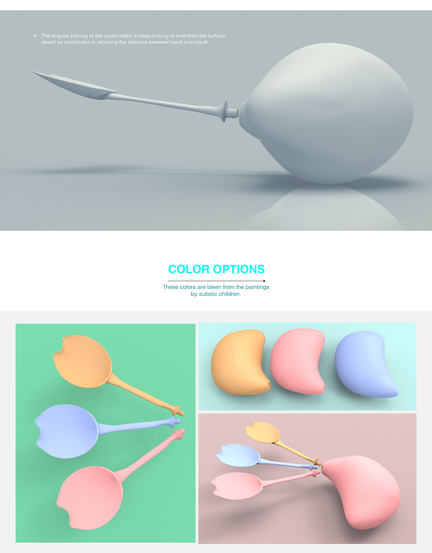 product design  Design for special needs Autistic Children industrial design  spoon