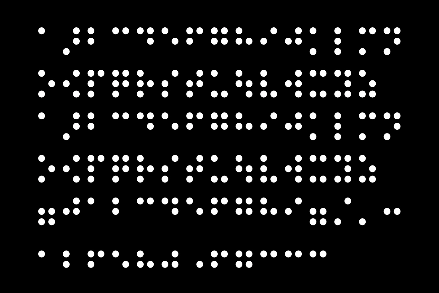 Braille blind Typeface monospaced tactile print font schrift embossing din