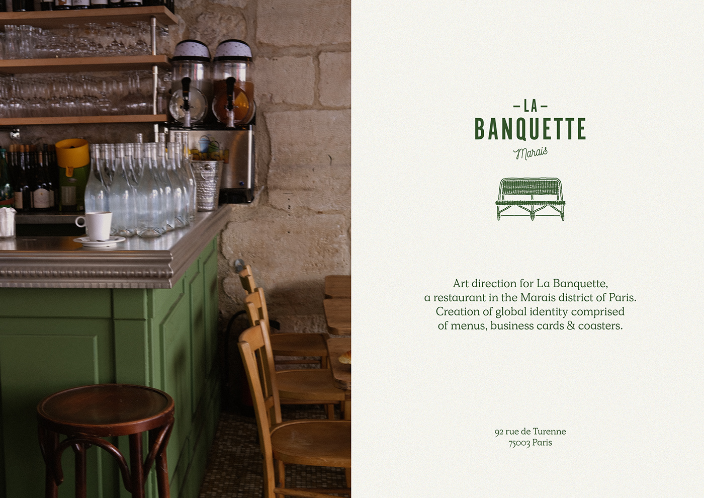 Logo Design menu design Paris restaurant