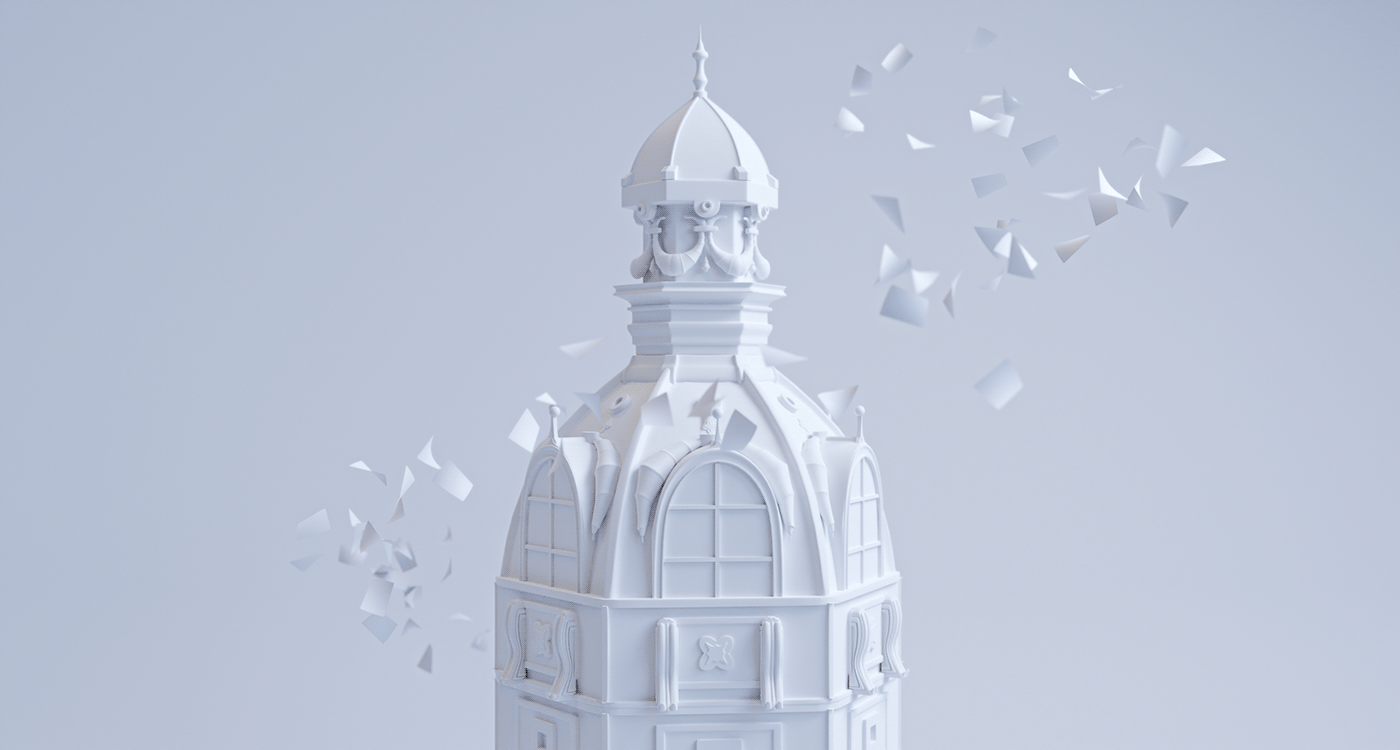 3D 3d art 3d modeling architecture artwork blender Digital Art  dome Render tower