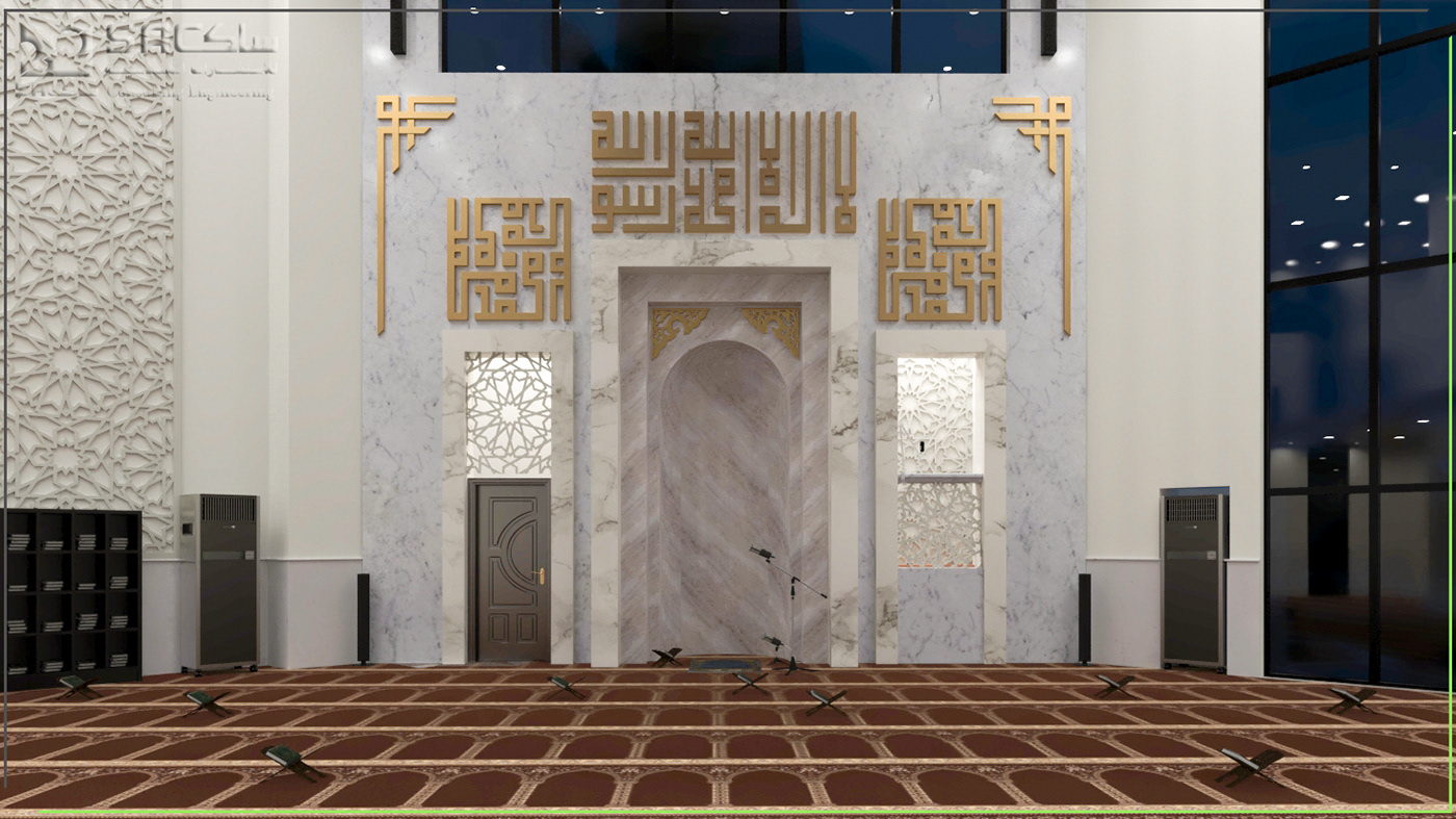 intrior design architecture Render visualization modern 3ds max islamic muslim mosque masjid