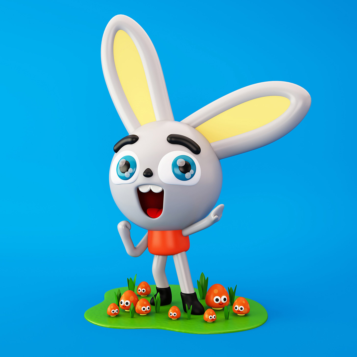 3D 3d artwork 3d modeling Character design  cute Digital Art  kawaii mascot design toy design  3D illustration