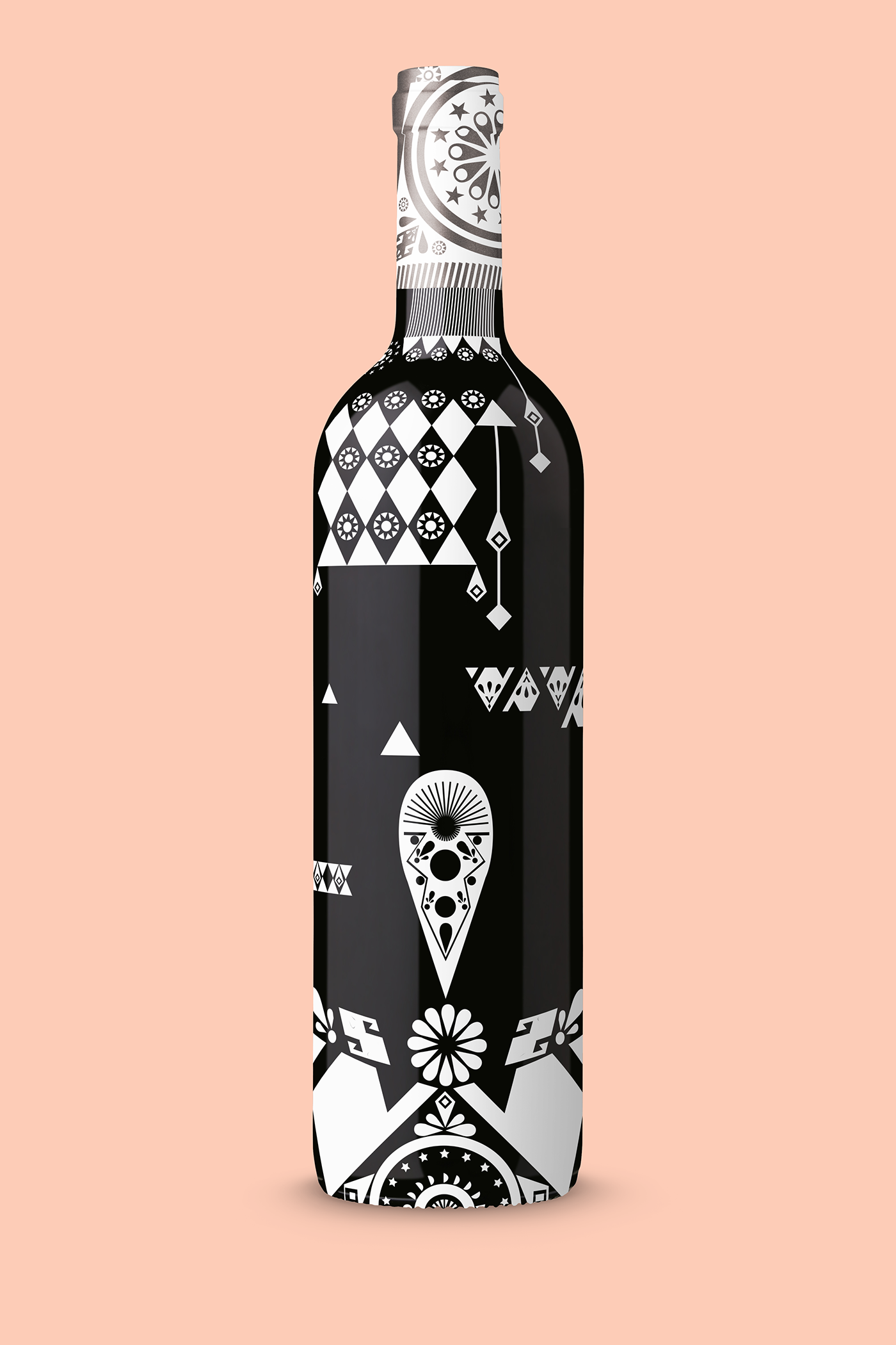 Patterns bottles package liquor conceptual White