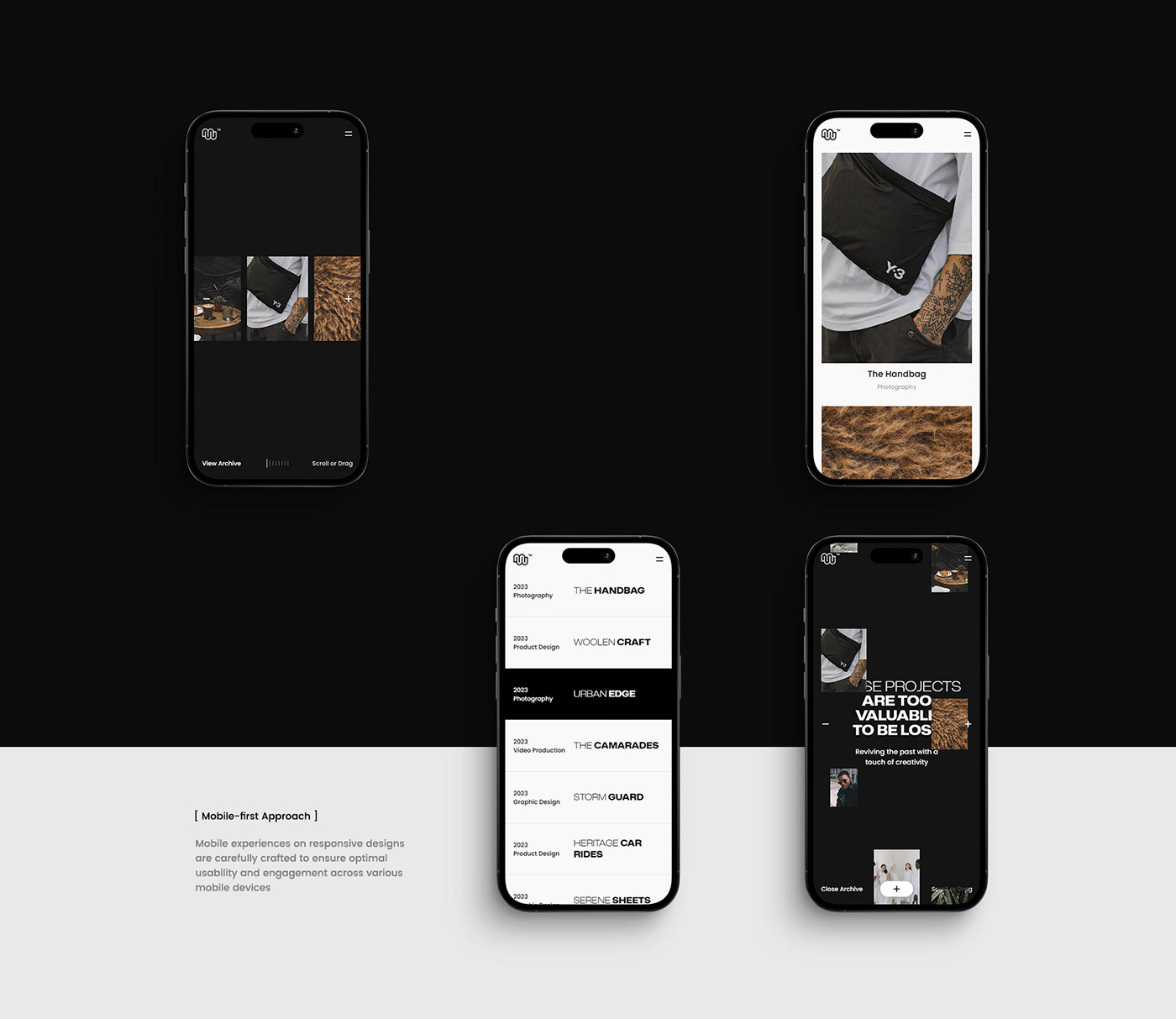 portfolio gallery showcase minimal agency Responsive Webdesign Website template