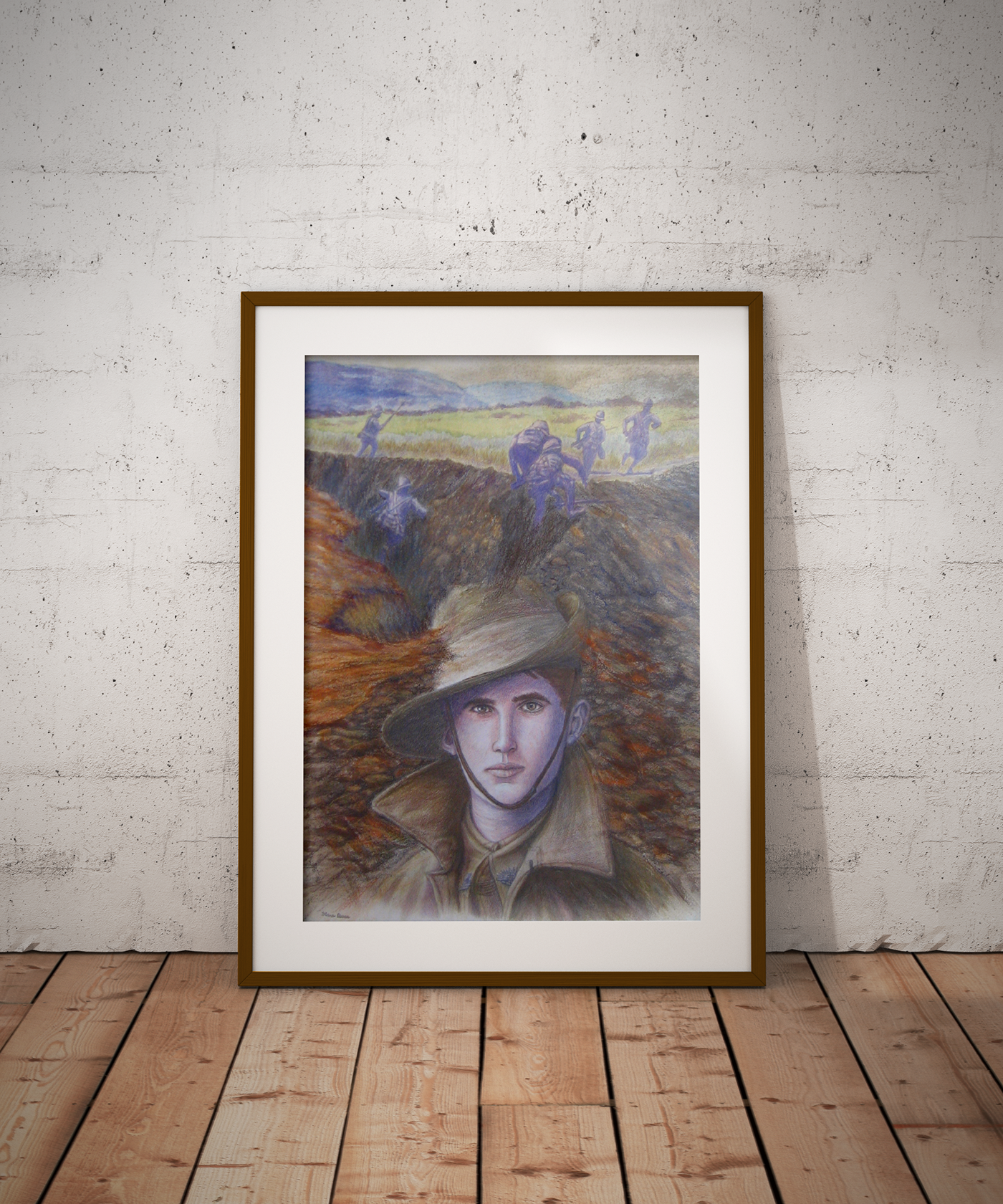 ANZAC soldiers illustrations vintage artwork