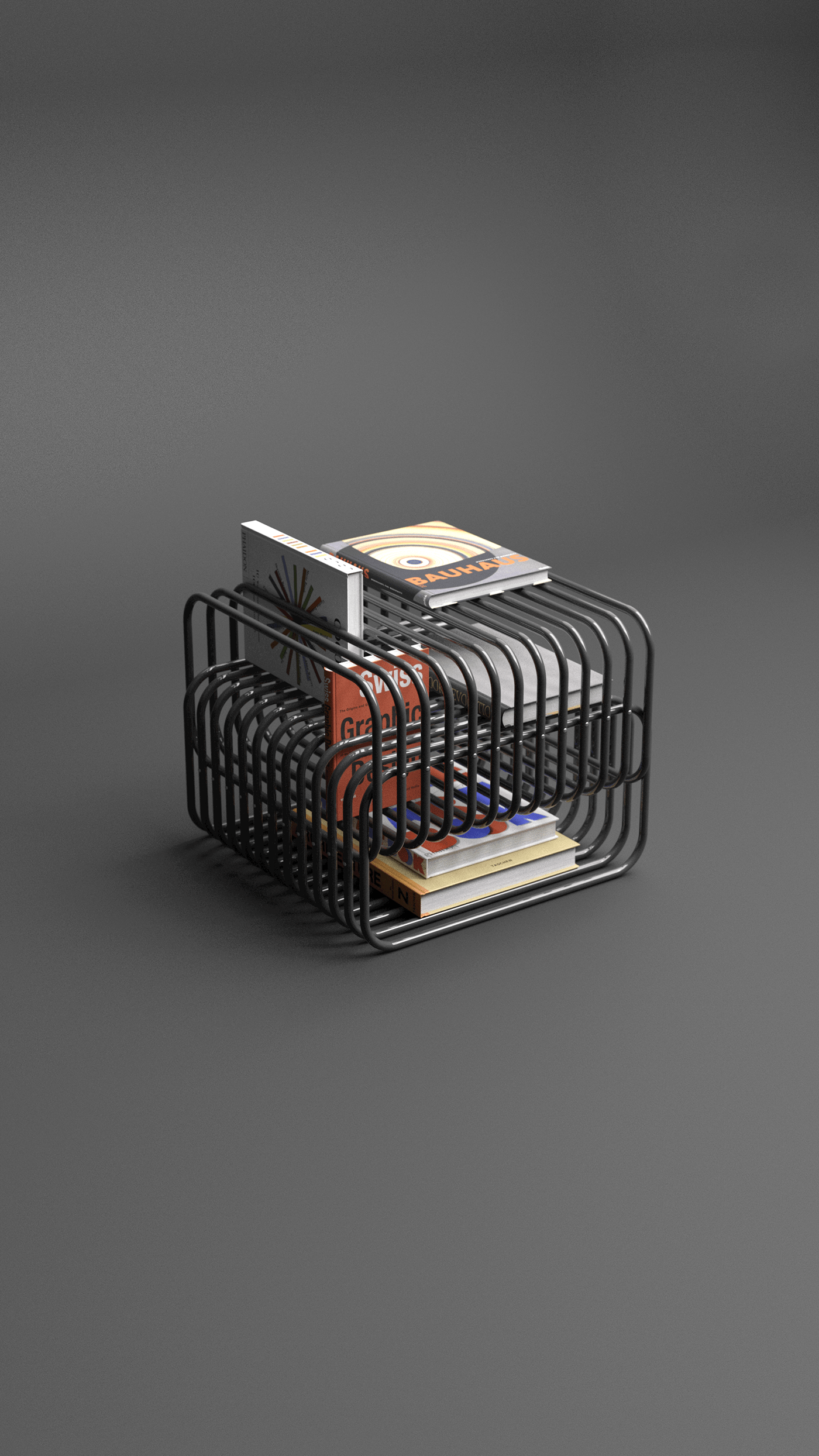 architecture bookrack bookshelf design furniture Interior interior design  magazine rack Render