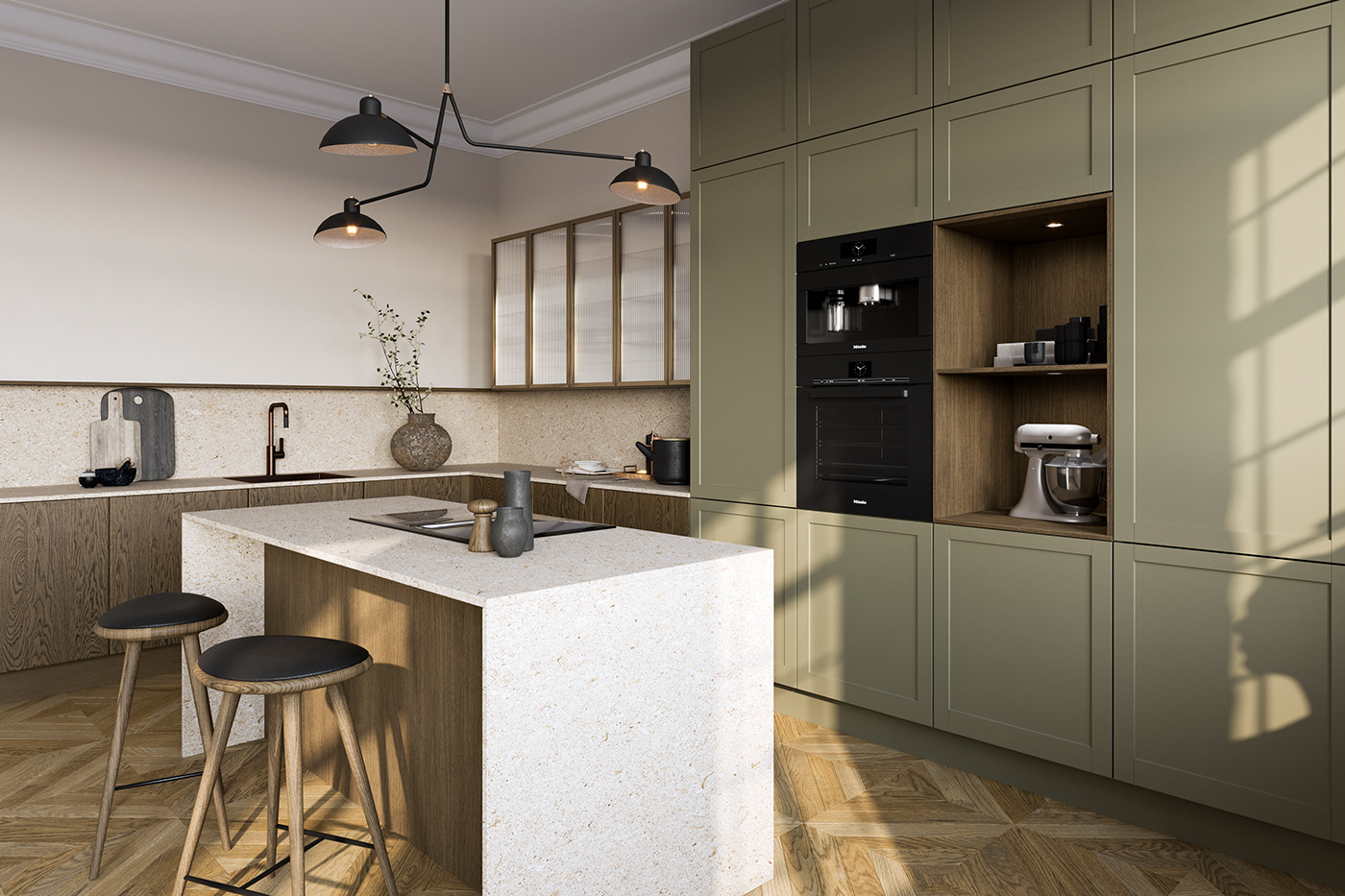 3ds max 3D corona renderer Render kitchen kitchen design visualization archviz CGI architecture