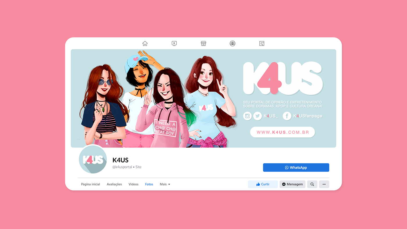 blue brand identity Brasil cute kdrama Korea kpop pink Website