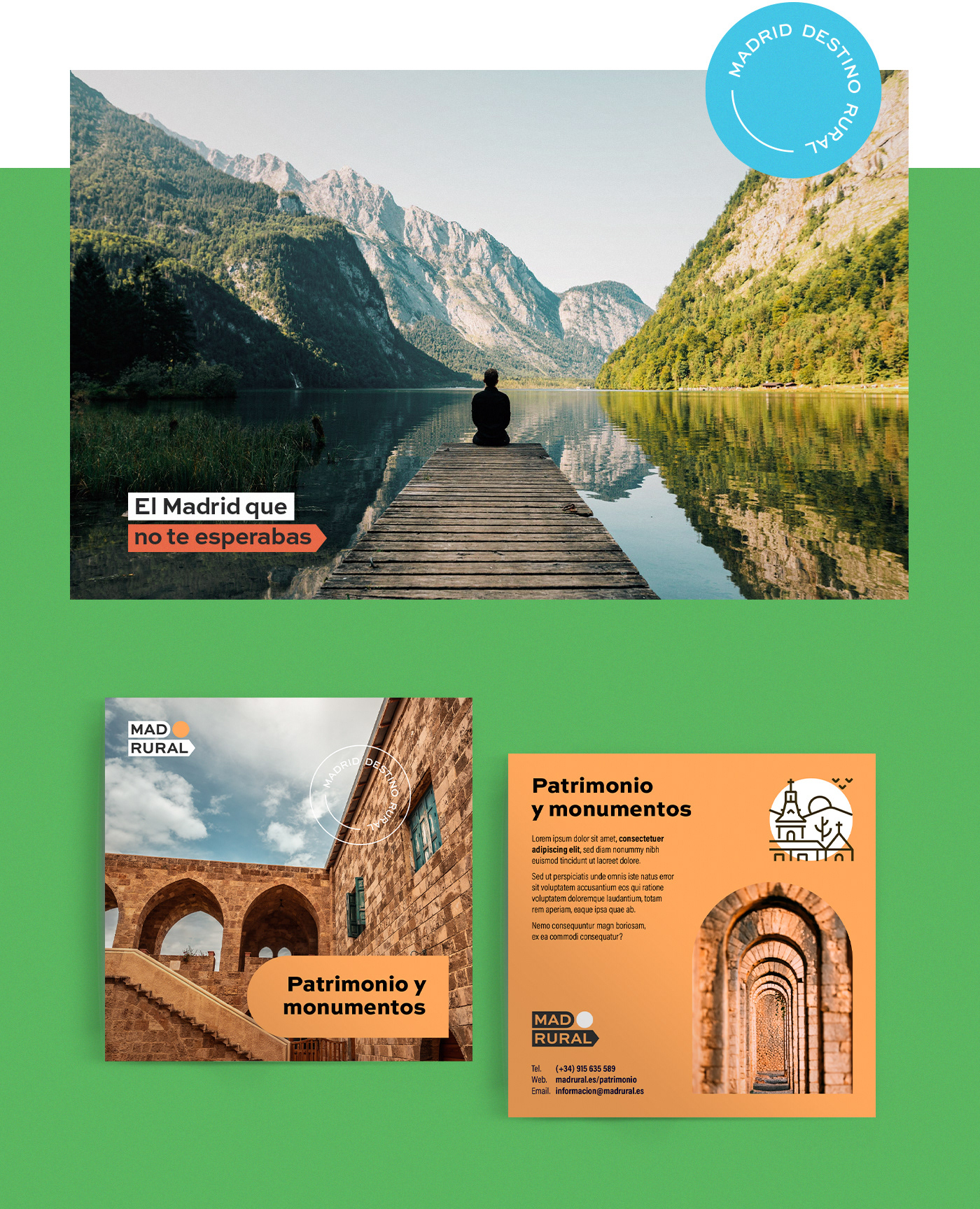 Nature adventure brand branding  holidays Icon madrid rural tourism Travel