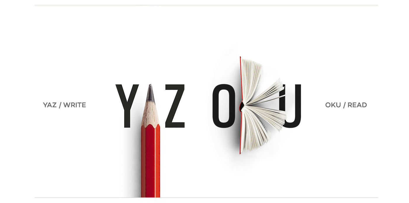 book branding  concept idea istanbul minimal paper read write YAZ OKU
