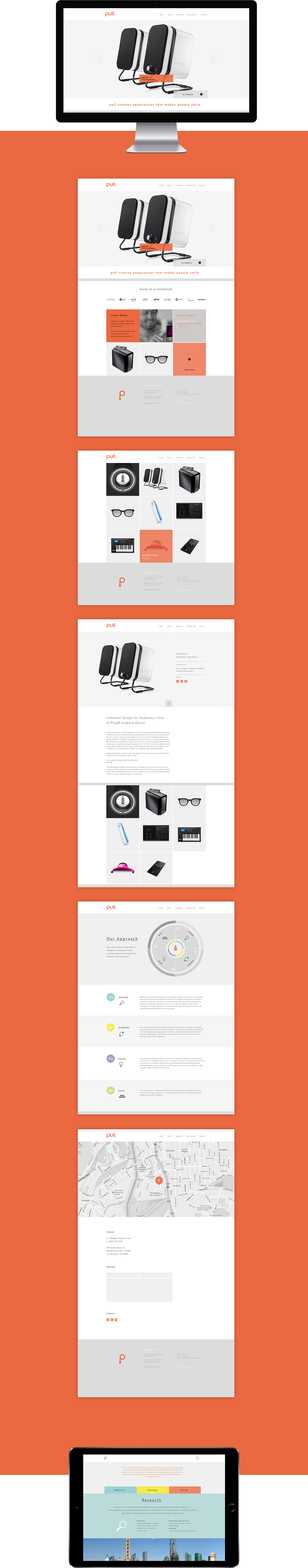 pull identity Webdesign infographic Icon orange experience agency Minimalism