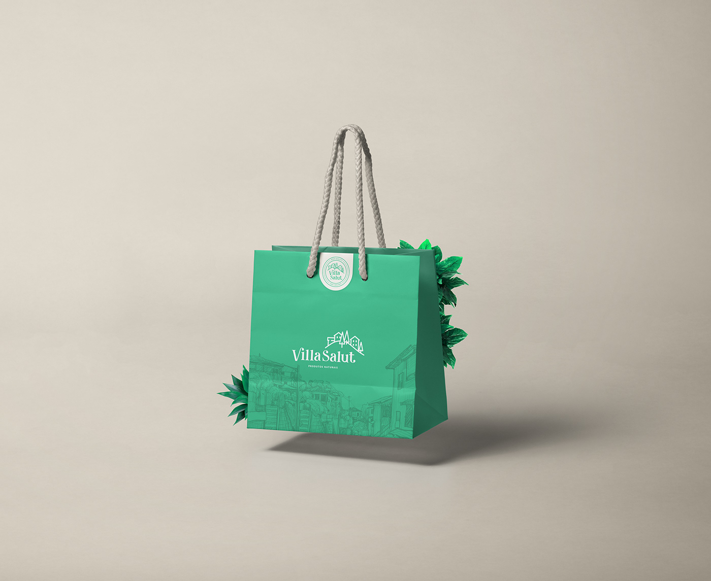 Villa natural healthy branding  clean Minimalism Packaging visual identity logo