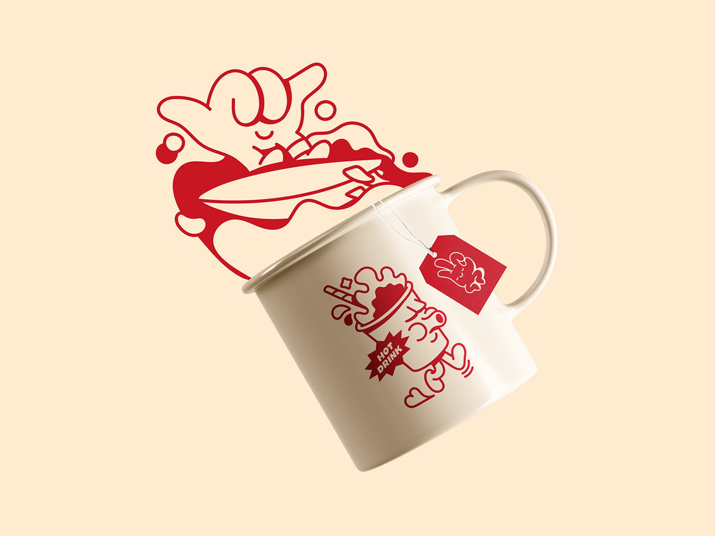 brand identity cartoon Character cute design ILLUSTRATION  Illustrator kawaii Logo Design tea