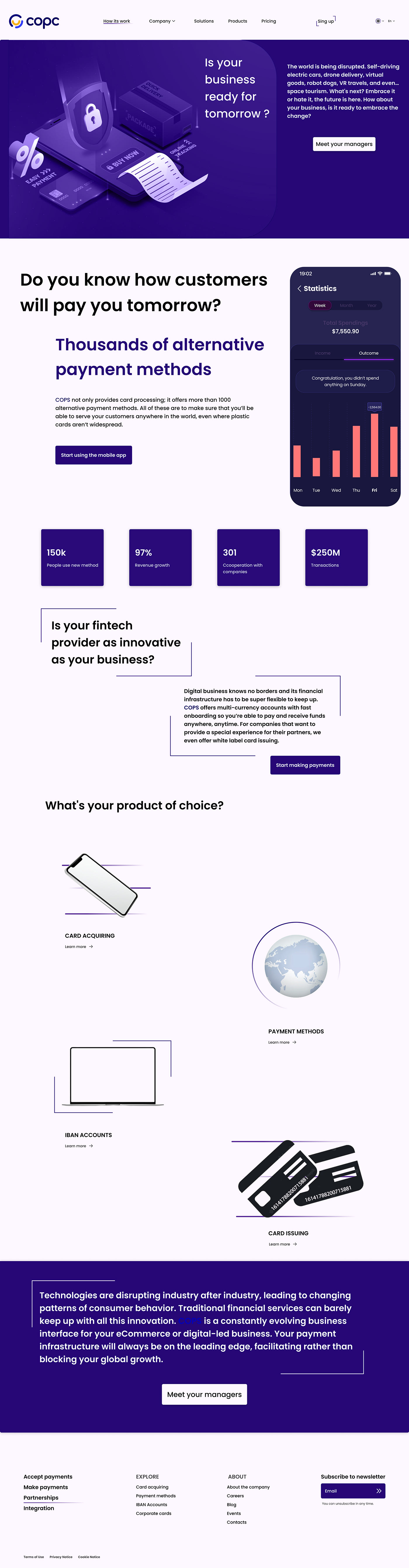 design payment UI/UX future Technology Figma Mobile app landing page Website Design лендинг