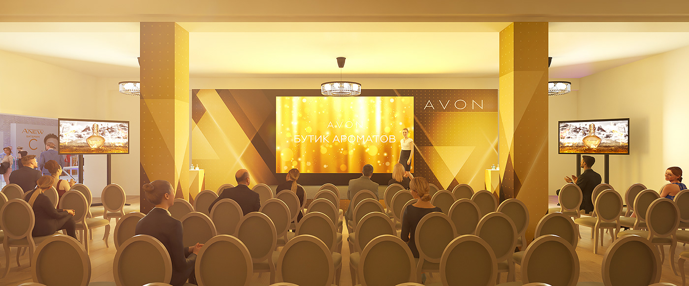 Avon Interior presentation Russia sged Stage Stand сцена эйвон