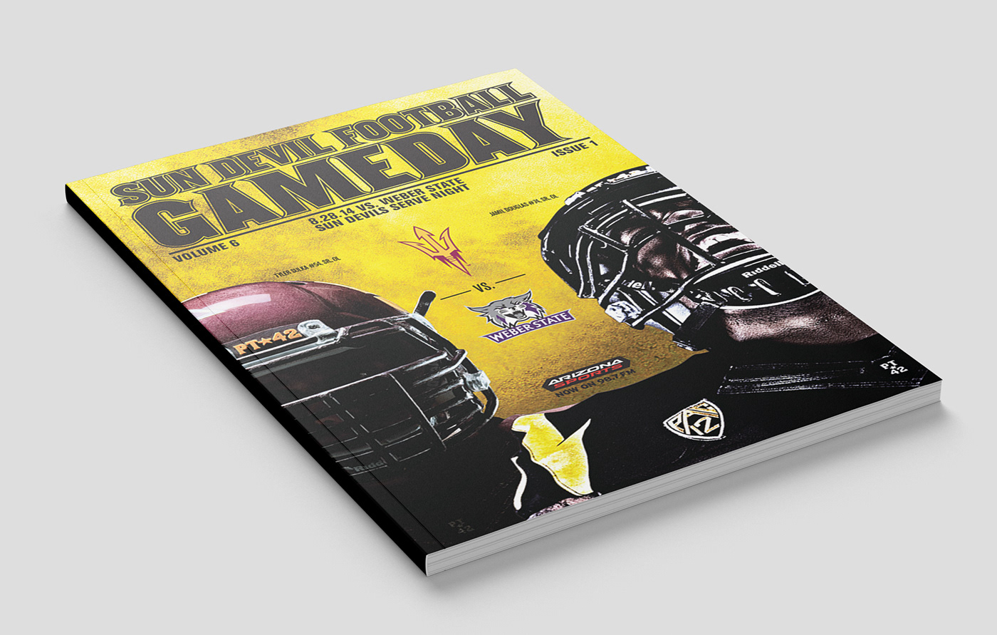 Game Day Guide football game day football cover guide cover design cover Magazine Cover cover series ASU